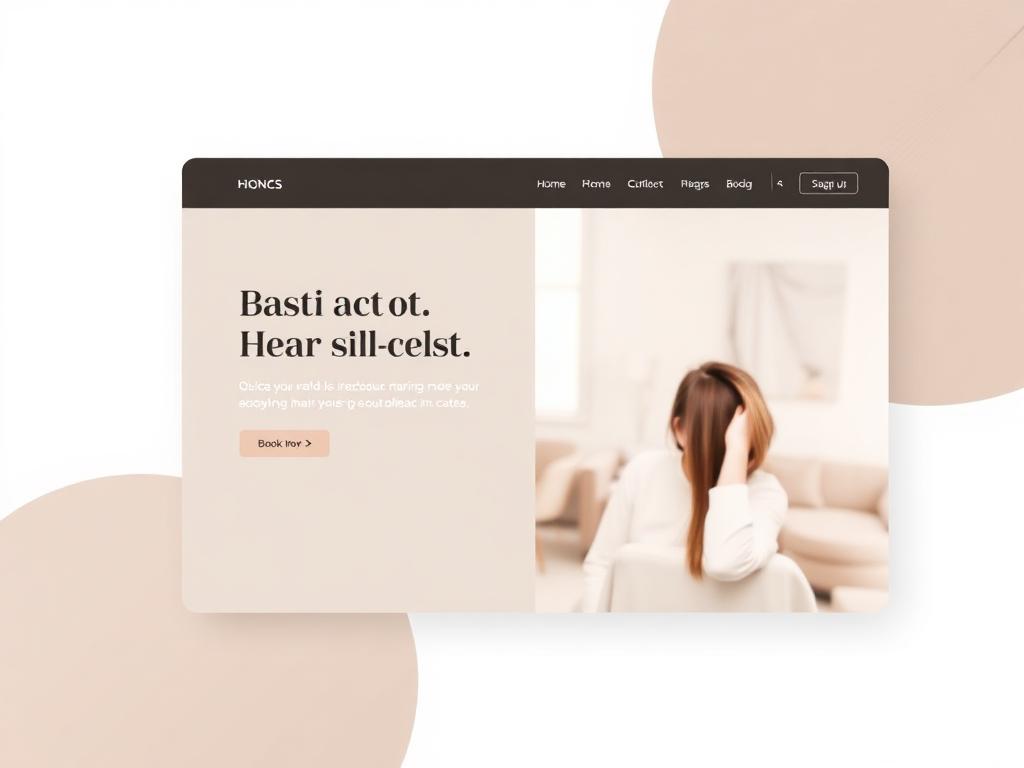 Exempel på hemsida för frisör